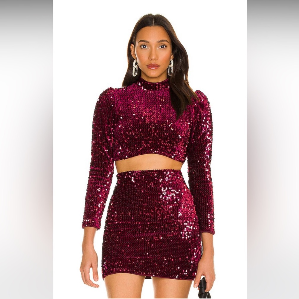 Camila Coelho sequin skirt